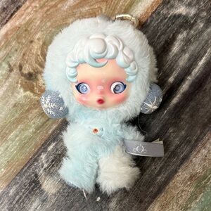 Adorable Blue Plush Keychain
